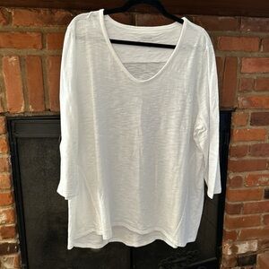 Chico's White 3/4 Sleeve Top